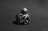 Octopus Skull Punk Stainless Steel Seaman Ring - Rings Universe