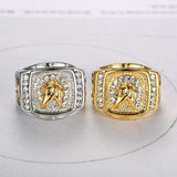Fashion Horse Design Clear CZ Men Ring - ringsuniverse