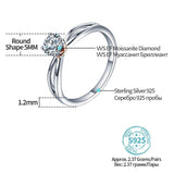 0.5ct 4 Prongs Moissanite Diamond Hearts and Arrows Ring - Rings Universe