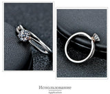 0.5ct 4 Prongs Moissanite Diamond Hearts and Arrows Ring - Rings Universe