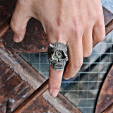 Bikers Gothic  Cyclops Skull Ring - ringsuniverse