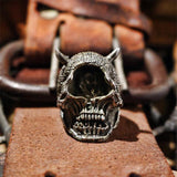 Bikers Gothic  Cyclops Skull Ring - ringsuniverse