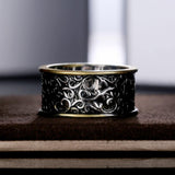 Fashion Vintage Pattern Two Tone Ring - ringsuniverse