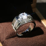 Luxury Silver Color Round Dazzling AAA Cubic Zircon Rings - Rings Universe