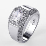 Luxury Silver Color Round Dazzling AAA Cubic Zircon Rings - Rings Universe