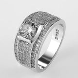 Luxury Silver Color Round Dazzling AAA Cubic Zircon Rings - Rings Universe