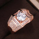 Luxury Silver Color Round Dazzling AAA Cubic Zircon Rings - Rings Universe