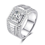 Luxury Silver Color Round Dazzling AAA Cubic Zircon Rings - Rings Universe
