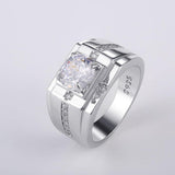 Luxury Silver Color Round Dazzling AAA Cubic Zircon Rings - Rings Universe
