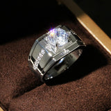 Luxury Silver Color Round Dazzling AAA Cubic Zircon Rings - Rings Universe