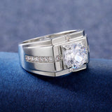 Luxury Silver Color Round Dazzling AAA Cubic Zircon Rings - Rings Universe