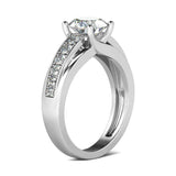 Delightful 1ct VVS1 Moissanite Diamond Bridal Ring - Rings Universe
