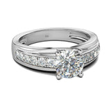 Delightful 1ct VVS1 Moissanite Diamond Bridal Ring - Rings Universe
