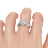 Delightful 1ct VVS1 Moissanite Diamond Bridal Ring - Rings Universe