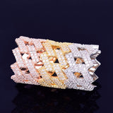 Cuban Chain Gold Color Iced Out Full Zircon Hip Hop Ring - ringsuniverse