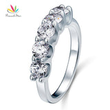 Gorgeous 1.25 Carat Lab Diamond Five 5 Stone Wedding Ring - Rings Universe