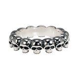 Silver Cool Couple Retro Style Skull Ring - Rings Universe