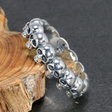 Silver Cool Couple Retro Style Skull Ring - Rings Universe