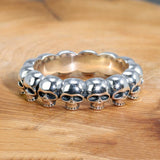 Silver Cool Couple Retro Style Skull Ring - Rings Universe
