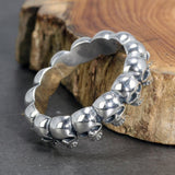 Silver Cool Couple Retro Style Skull Ring - Rings Universe