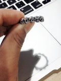 Silver Cool Couple Retro Style Skull Ring - Rings Universe
