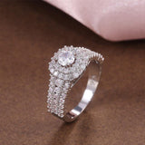 New Arrival Luxury Round Silver AAA CZ Diamonds Ring - ringsuniverse