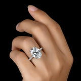 Terrific 5 Carat Four Prong Solitaire Lab Diamond Ring - Rings Universe
