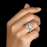 Terrific 5 Carat Four Prong Solitaire Lab Diamond Ring - Rings Universe