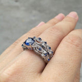 Best Seller Trendy Silver Sapphire Gemstones Ring - ringsuniverse