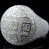 Iced Out Cubic Zircon Round Ring for Men - ringsuniverse