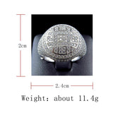 Iced Out Cubic Zircon Round Ring for Men - ringsuniverse