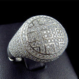 Iced Out Cubic Zircon Round Ring for Men - ringsuniverse