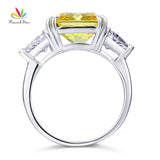 Sensational Three-Stone Z Diamond 8Ct Yellow Canary Ring - Rings Universe