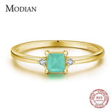 Fashion Emerald Cut Paraiba Tourmaline Finger Ring - Rings Universe