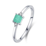 Fashion Emerald Cut Paraiba Tourmaline Finger Ring - Rings Universe