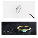 Fashion Emerald Cut Paraiba Tourmaline Finger Ring - Rings Universe