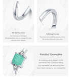 Fashion Emerald Cut Paraiba Tourmaline Finger Ring - Rings Universe