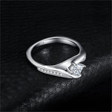 Adorable AAA+ CZ Diamonds Princess Cut Promise Ring - Rings Universe