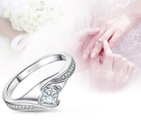 Adorable AAA+ CZ Diamonds Princess Cut Promise Ring - Rings Universe