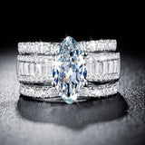 Luxury marquise AAA+ Cz Diamonds Wedding ring - Rings Universe