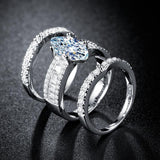 Luxury marquise AAA+ Cz Diamonds Wedding ring - Rings Universe