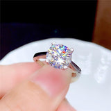 Lovely VVS1 Clarity Moissanite Diamond Wedding Rings - ringsuniverse