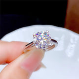 Lovely VVS1 Clarity Moissanite Diamond Wedding Rings - ringsuniverse