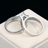 Excellent Silver AAA CZ Diamonds Fine Jewelry Ring Set - ringsuniverse