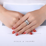 Excellent Silver AAA CZ Diamonds Fine Jewelry Ring Set - ringsuniverse