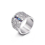 New Stainless Steel Hollow Branch Flower Gold Color Ring - Rings Universe