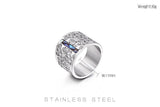 New Stainless Steel Hollow Branch Flower Gold Color Ring - Rings Universe
