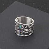 New Stainless Steel Hollow Branch Flower Gold Color Ring - Rings Universe