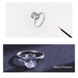 Silver Luxury Oval Cut Clear AAA+ Quality CZ Diamond Ring - Rings Universe