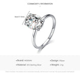 Silver Luxury Oval Cut Clear AAA+ Quality CZ Diamond Ring - Rings Universe
